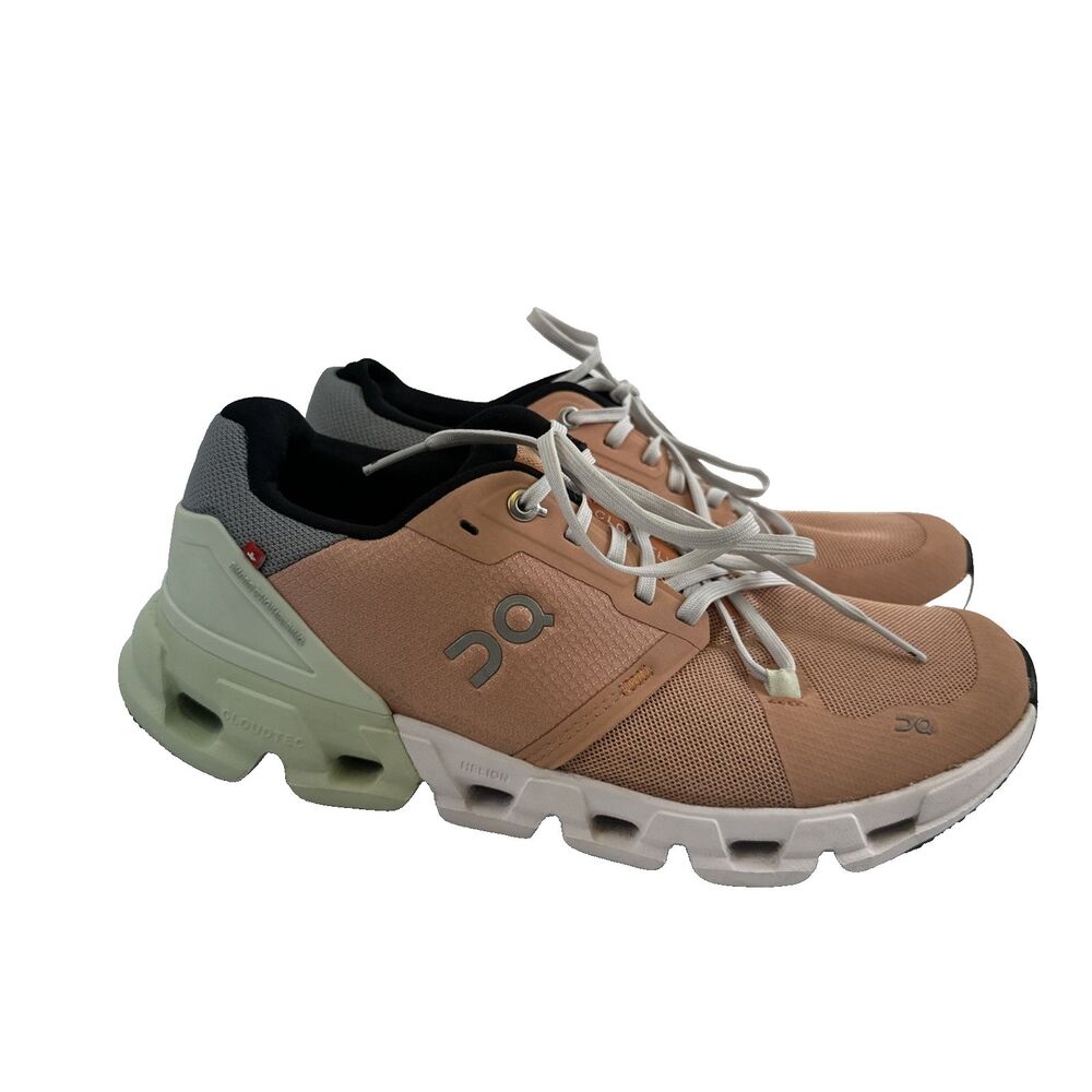 On Running Cloudflyer 4 Sneaker Peach Aloe Swiss Performance Comfort Womens 8.5